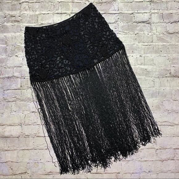 NEW Hippie, Boho Fringe, Beaded Skirt - Picture 1 of 8